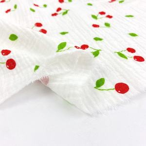 कस्टम प्रिंट कार्बनिक कपास चेरी मस्लिन कपड़े डॉट मस्लिन कपड़े मोस्लिन कपड़े मस्लिन कपड़े धोने के लिए विंटेज - Product Image 2