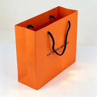 Emballages de bijoux de haute qualité pour boutiques, sacs cadeaux personnalisés pour bracelets, boucles d'oreilles, colliers, bagues, sacs en papier parfumé orange