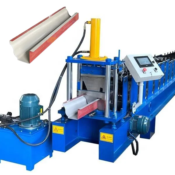 Automatic Metal Water Gutter Roll Forming Machine,Cold Roofing Roll Forming Gutter Machine /steel roofing metal water gutter