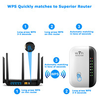 Repetidor WiFi de 300Mbps, Amplificador de Señal Inalámbrica, Extensor de Red WiFi para Exteriores, Hogar y Oficina