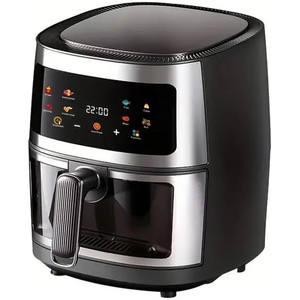Friteuse à air intelligente en acier inoxydable, électrique rapide, sans huile, 5L 6L 7L 8L 12L, forme carrée classique, pour usage domestique - Product Image 1