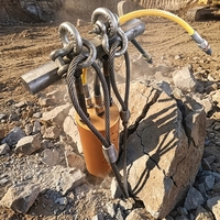 Fendeuse de roche hydraulique HXGH avec moteur et pompe AC pour l'exploitation minière – Équipement de brisage de roche haute puissance