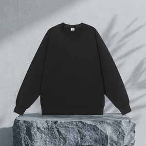 Sudadera Oversize de Cuello Redondo para Hombre, 300g, 50% Algodón, 50% Poliéster, Color Sólido, Venta al Por Mayor - Product Image 1
