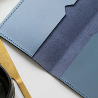 Protège-chéquier minimaliste en cuir PU, fin, pliable et léger