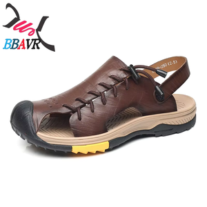 Sandalias Planas de Cuero para Hombre, Impermeables, Transpirables, Estilo Descalzo, con Amortiguación, para Playa, Senderismo, Pesca, Verano, Aire Libre, Cómodas - Product Image 6