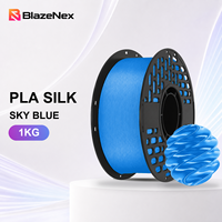 Filament PLA Soie Bleu 1KG pour Impression Stable et Bobinage Propre, 1.75mm, Qualité Supérieure pour Projets d'Affichage et Finitions, pour Imprimante 3D FDM