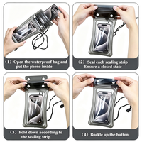 Étui de téléphone étanche universel en PVC/TPU personnalisé pour la vente en gros, pochette colorée pour téléphone portable, carte et argent, idéal pour la mer