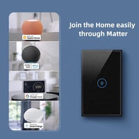 Interrupteur mural intelligent Apple Homekit Matter WiFi 3 voies, norme américaine, fabriqué en usine