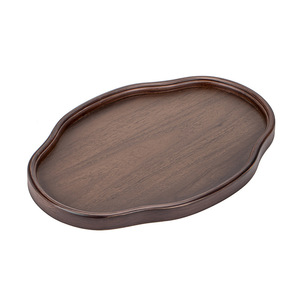 Bandeja de madera, estilo japonés, bandeja de almacenamiento multifuncional, bandeja para té, bandeja de almacenamiento para huéspedes de hotel, madera de nogal de alta calidad. - Product Image 2