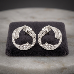 Fashionable Silver <b>Crystal</b> <b>Earrings</b> with Cubic Zirconia - Product Image 1