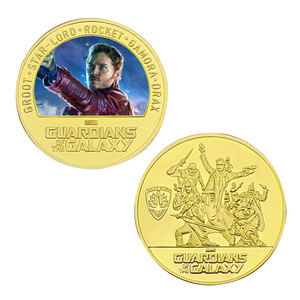 7 Pièces de monnaie commémoratives en or de la série Marvel des Gardiens de la Galaxie, films américains, objets de collection - Product Image 2