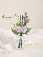 50ml ensemble de diffuseur de roseau personnalisé parfum de maison durable fleurs sèches décoratives pour hôtels chambres cadeaux de parfum en verre de la Saint-Valentin