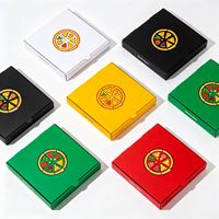 Boîtes à pizza personnalisées en gros avec logo imprimé, imperméables, biodégradables, jetables, en carton ondulé, pour restaurants