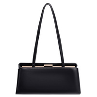 Sac fourre-tout d'épaule de luxe léger à texture vintage, sac selle de niche à porter sous le bras, avec une seule bandoulière