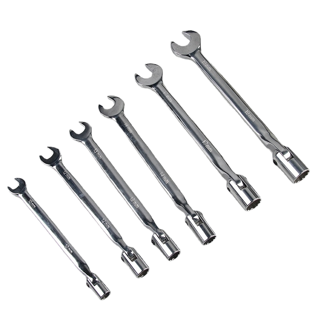 High Strength Multifunctional 3/8 One Open End Flexible Hex Socket Wrench