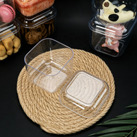 Boîte de rangement carrée transparente en PS de qualité alimentaire avec une épaisseur de 1 mm en provenance du Guangdong pour bonbons emballés et non emballés