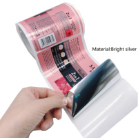 Étiquette autocollante personnalisée en argent brillant, imperméable, vernie, pour produits de lavage et de soins personnels