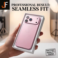 Boîtier de châssis intermédiaire en alliage d'aluminium coloré JF Brand pour iPhone 17 Pro Max, design barre, kit de conversion couleurs pastel et audacieuses