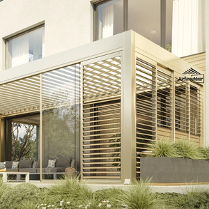 Pérgola Bioclimática de Aluminio con Techo de Láminas, Kits de Pérgola Bioclimática de Aluminio <span class=keywords><strong>Airfun</strong></span> - Product Image 4