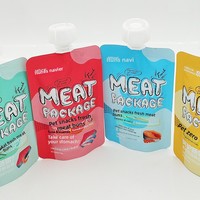 Sacs d'emballage en aluminium de qualité alimentaire pour animaux de compagnie, sachets personnalisés à fond plat avec bec verseur pour riz, pour chats et chiens