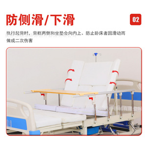 Cama de Hospital Manual con Curva Completa, Estructura Integral de Acero Inoxidable, para Cuidado en el Hogar, Uso para Personas Mayores - Product Image 5
