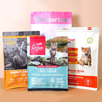 Sachet alimentaire personnalisé imprimé à huit soudures latérales, qualité alimentaire, avec valve, thermoscellable, en aluminium, refermable, pour aliments pour chiens et chats