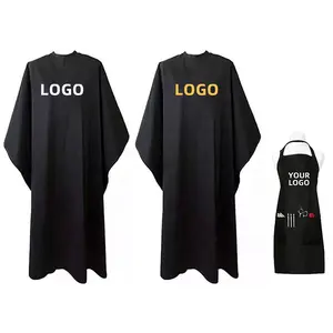 Waterproof Customized Design Cape De Coiffeur Barbershop Capes Custom Logo Hairdressing Barber Hair Cutting Stylist Cape