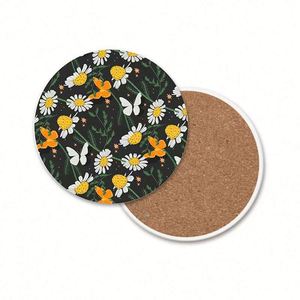Sous-verres ronds en céramique personnalisés en gros, style européen, design personnalisé pour une utilisation promotionnelle - Product Image 2