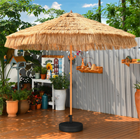 Parasol pliant en aluminium de haute qualité, étanche, avec base en marbre, idéal pour l'extérieur, les hôtels, les parcs, les zones de restauration et les plages - Direct Usine