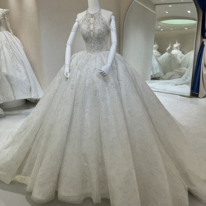 <span class=keywords><strong>Abito</strong></span> da <span class=keywords><strong>sposa</strong></span> con paillettes in stile moderno Dw0095 <span class=keywords><strong>abito</strong></span> da ballo con lacci di cristallo scintillante con volant Applique a fiori per <span class=keywords><strong>madre</strong></span> <span class=keywords><strong>sposa</strong></span> - Product Image 5