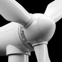 Éolienne portable à axe horizontal de 1 kW, 3 pales à haute efficacité, ajustement automatique de la direction du vent pour le camping en plein air
