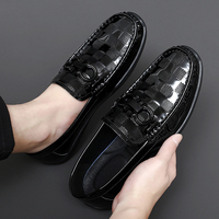 Chaussures décontractées pour hommes en cuir véritable, style rétro, polyvalentes, à lacets, plateforme, avec amorti en maille respirante, tendance mode