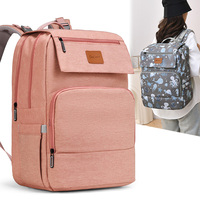 Sac à dos à langer multifonctionnel grande capacité avec ceinture à coussin d'air et crochet amovible portable pour poussette de bébé