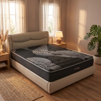 Colchón Híbrido Ortopédico King con Tecnología de Enfriamiento, Diseño Moderno para Dormitorio, Espuma de Alta Densidad y Resortes, Muebles para el Hogar