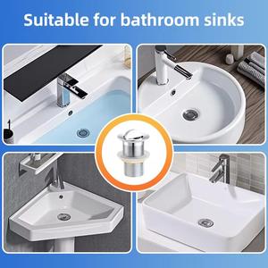 <span class=keywords><strong>Bonde</strong></span> de lavabo <span class=keywords><strong>en</strong></span> acier inoxydable argentée, pivotante, sans trop-plein - Product Image 3