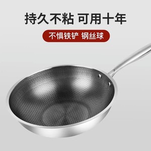 กระทะสแตนเลส 32 ซม. แบบไม่ติดกระทะ ลายรังผึ้ง สำหรับเตาแก๊สและเตาแม่เหล็กไฟฟ้า พร้อมฝาปิด - Product Image 2