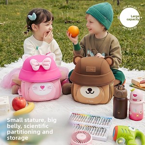 Children's Schoolbag 3-6 Years Old Unisex Brown Panda Cartoon Breathable Durable Cute Lightweight Outdoor Mini <strong>Backpack</strong> - Product Image 2