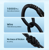 Cable trenzado de nailon duradero con logotipo gratuito, máximo 3A, 5Gbps, cable tipo C de carga rápida para cargador de teléfono móvil Quest Link VR