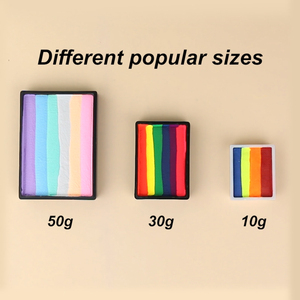 Payaso profesional hombres 10g no tóxico que brilla en la oscuridad Aqua Split Cake pintura corporal de <span class=keywords><strong>cara</strong></span> blanca a base de agua <span class=keywords><strong>para</strong></span> niños - Product Image 4