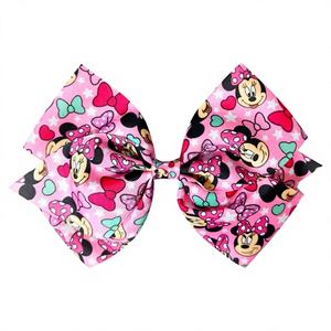 Lazo para el pelo con estampado grande de Minnie Junior, pinza de cocodrilo, 150 unidades, caja al por mayor, envío gratis, licencia oficial HER - Product Image 1