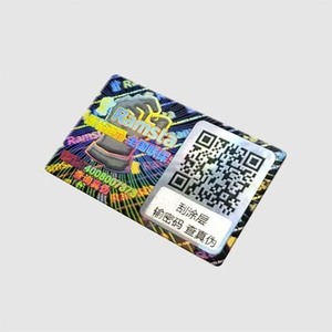Biểu tượng tùy chỉnh <span class=keywords><strong>3D</strong></span> ba chiều nhãn tính xác thực ba chiều làm mất hiệu lực sticker với số serial cho các sản phẩm bao bì ứng dụng - Product Image 1