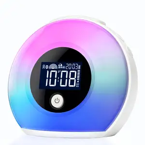 Led Meja Modern Samping Tempat Tidur Jam Grosir Produsen Digital Speaker Alarm Jam Malam Lampu Malam Lampu Bangun Pelatih