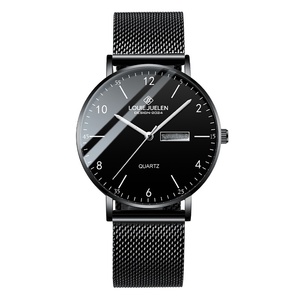 <span class=keywords><strong>Montre</strong></span> à Quartz Homme Louie Juelen, Verre Saphir, Maille en Acier Inoxydable, Boîtier en Alliage 41mm, Aiguilles Lumineuses, Étanche, Classique et Tendance - Product Image 5