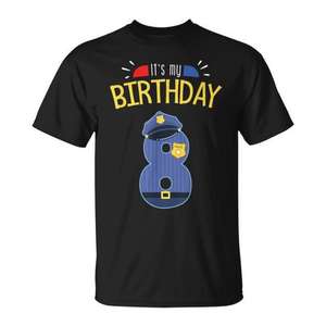 Cadeau de 8e anniversaire pour garçons de 8 ans, t-shirt uniforme d'agent de police, cadeau promotionnel pour - Product Image 1