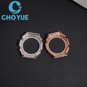 New Arrival Solid 925 Silver Gold Plated Mosaic Setting Moissanite <b>Watch</b> <b>Case</b> for GA2100 Iced Out Hip Hop <b>Watch</b> Accessory - Product Image 6