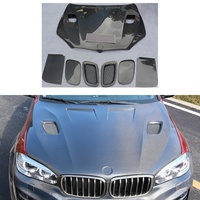 Nuevo Kit Protector de Capó de Fibra de Carbono para F15/F16 2013-2019, para X5/X6, Instalación con Tornillos, Malla Negra