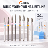 Ensemble de forets à ongles diamantés avec logo personnalisé, OEM ODM, marque privée, outils de manucure pour salons de manucure et fournisseurs en gros