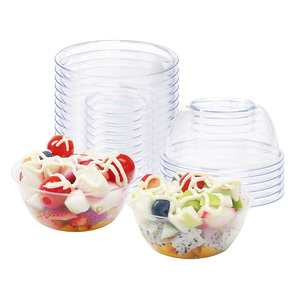 Offre Spéciale 12oz Bol En Plastique Bol En Plastique Salade De Fruits Bol À Sauce En Plastique Tasse À <span class=keywords><strong>Mousse</strong></span> Jetable Dessert Pudding Bol En Plastique - Product Image 2
