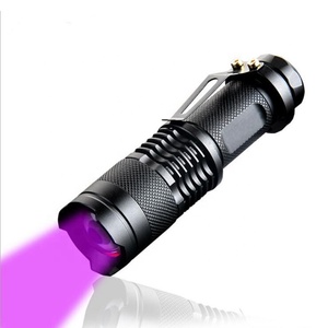 Lampes Torches LED à Lumière Noire Ultraviolette Portables Détection d'Urine d'Animaux de Compagnie Lampe d'Inspection Zoom <span class=keywords><strong>Mini</strong></span> 395nm 365nm Lampe Torche UV - Product Image 1