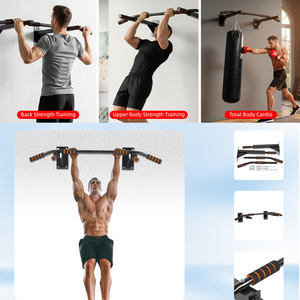 <span class=keywords><strong>Barra</strong></span> de <span class=keywords><strong>dominadas</strong></span> de acero 4 en 1 con palanca de brazo para montaje en <span class=keywords><strong>pared</strong></span>, asas antideslizantes, entrenamiento de cuerpo completo, uso doméstico, portátil, duradero, personalizable - Product Image 4